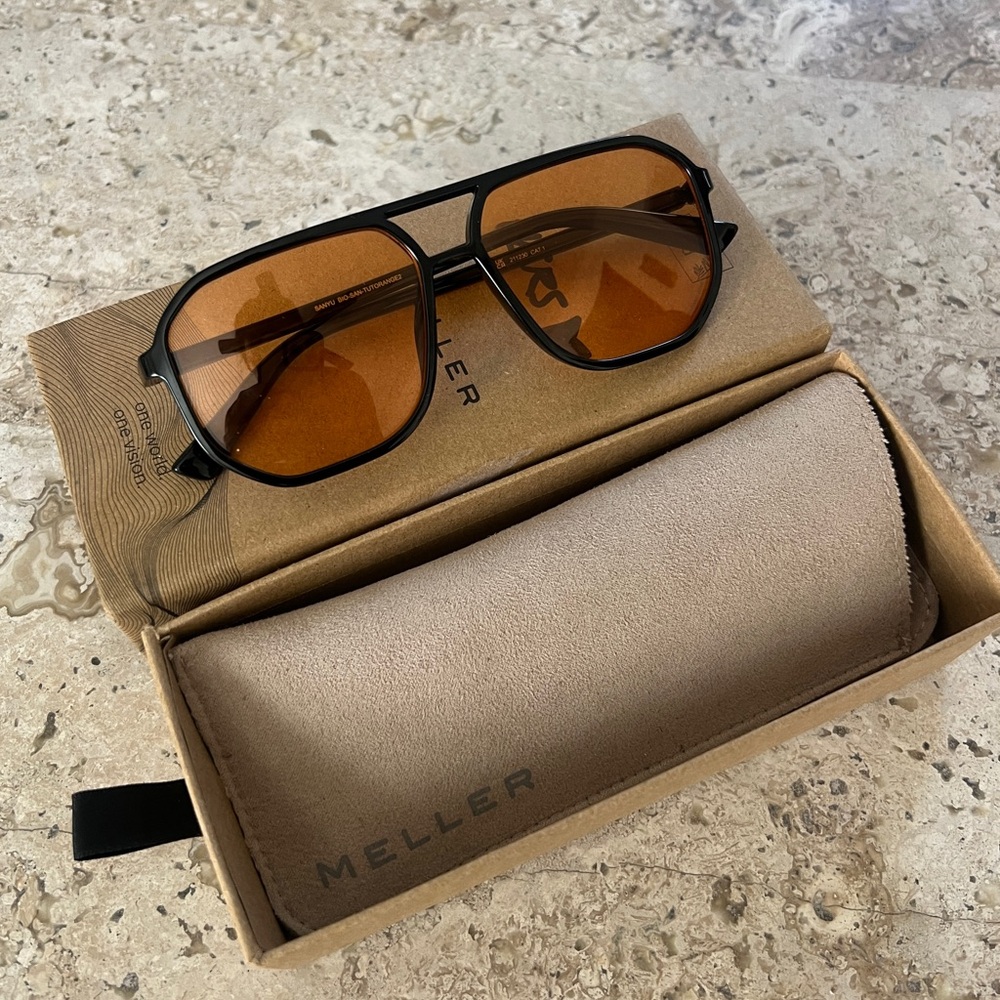 Meller Biosun Orange Black Sunglasses